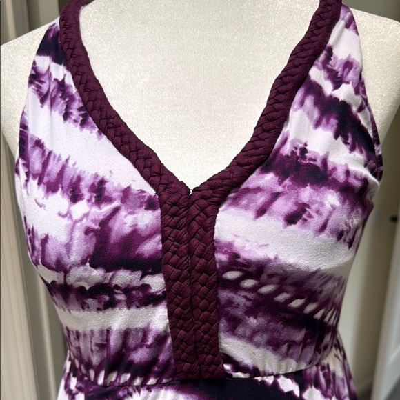 Soma Purple and White Halter Sundress Maxi - Picture 2 of 6